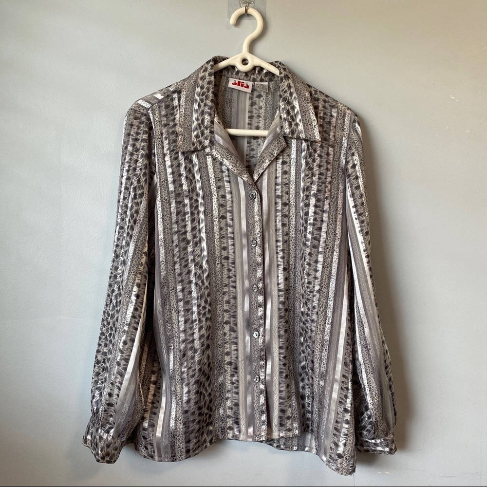 Vintage Animal Print Blouse